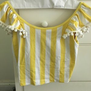 kortni jeane yellow striped top